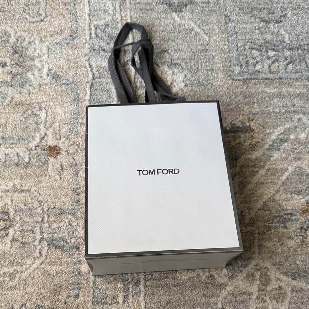 Tom Ford Silver Shopping Bag with Grey Ribbon